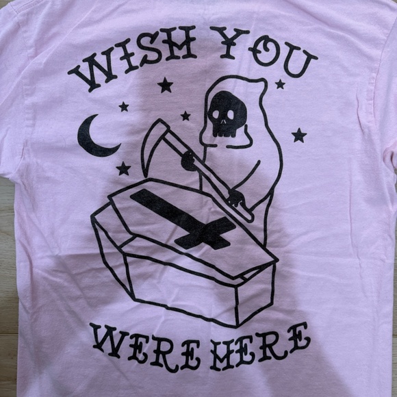 Spencer’s Wish You Were Here Graphic LS Pink Regular - Picture 8 of 8